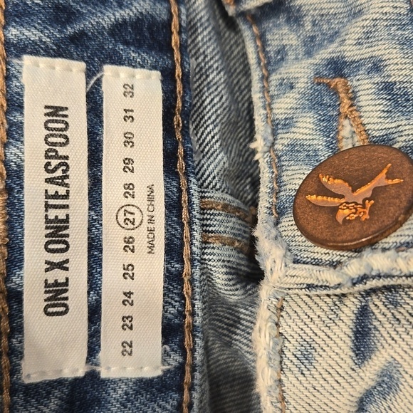 ONE X ONE TEASPOON HIGH WAIST FREEBIRD SHORT RISE RIGID SKINNY LEG. SZ 27. - Picture 3 of 7